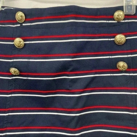 Tommy Hilfiger Women’s Striped Skirt 0 Lined Front Pockets Back Zipper Nautical - Picture 4 of 15